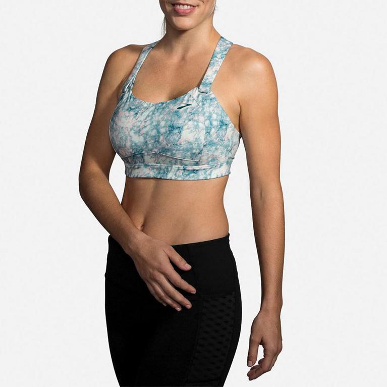 Brooks Women's JUNO SPORTS Sports Bras - Green - Canada (PZGJQ-7643)